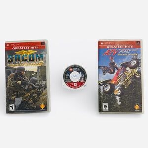 PSP Game Bundle - SOCOM Fireteam Bravo 2, ATV Offroad Fury, LEGO Star Wars II